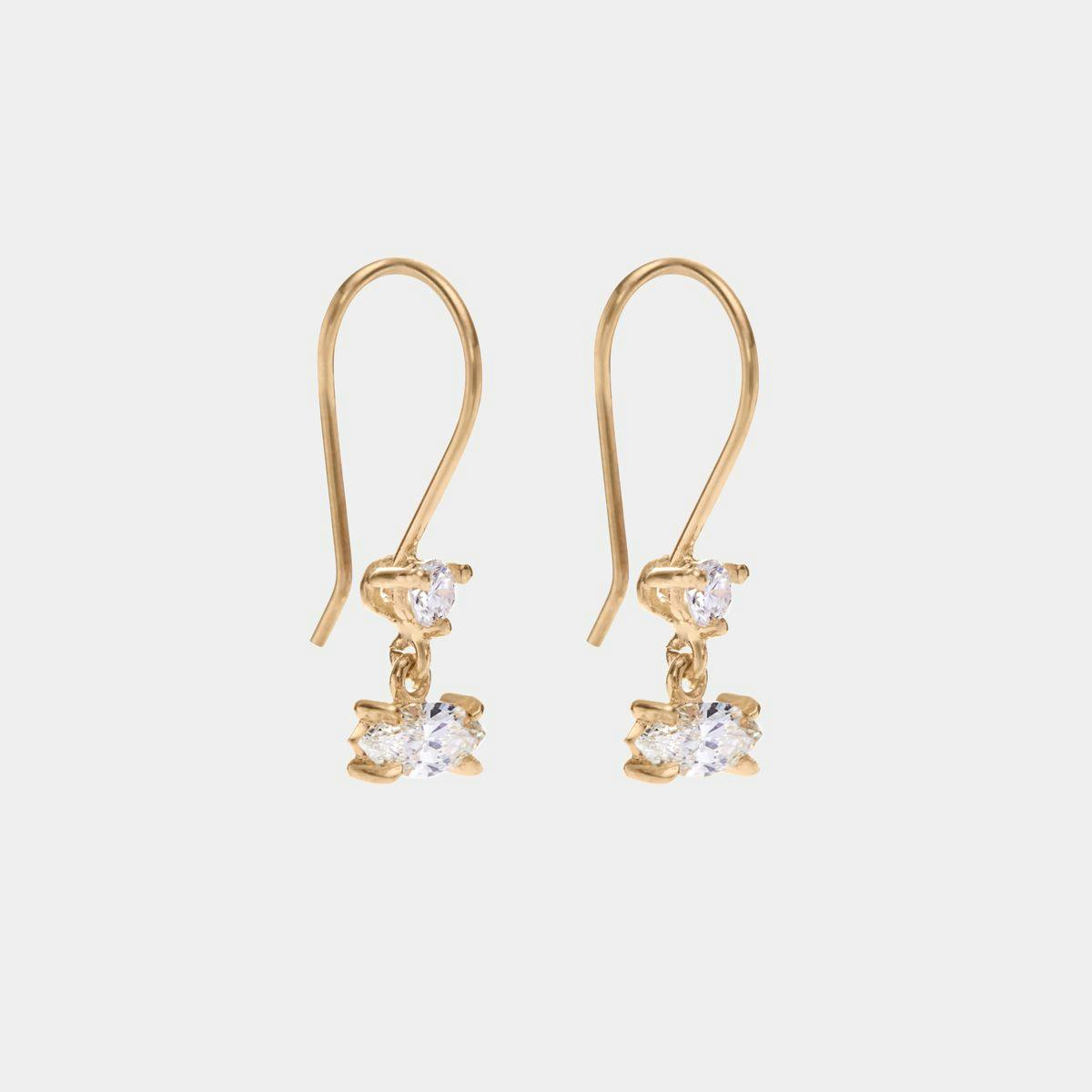 marquise diamond drop earrings 